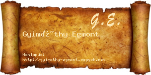 Gyimóthy Egmont névjegykártya